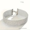 Love Market Αστραφτερό Τσόκερ με Στρας Ασημί Chokers & Στέκες