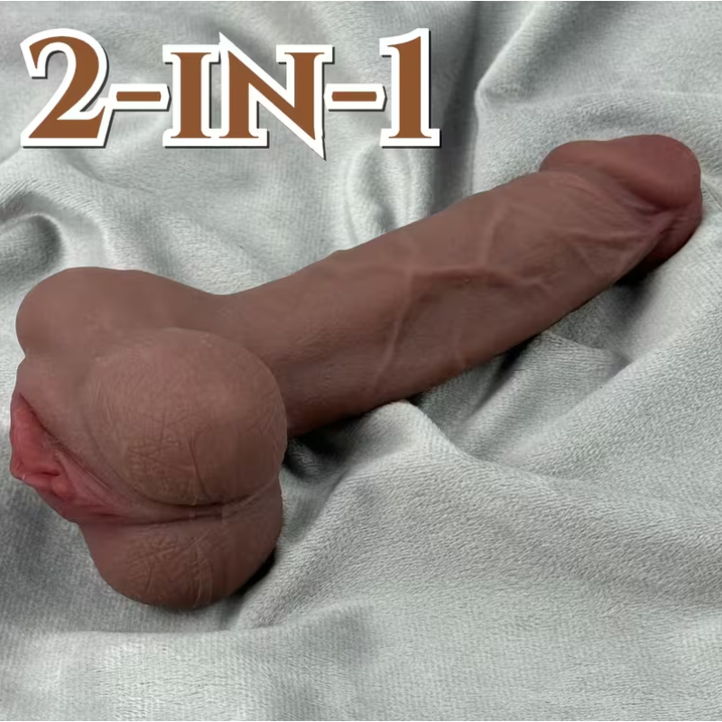 Love Market Vagina Stroker 2 in 1 with Penis Love Market Brown With vagina opening
