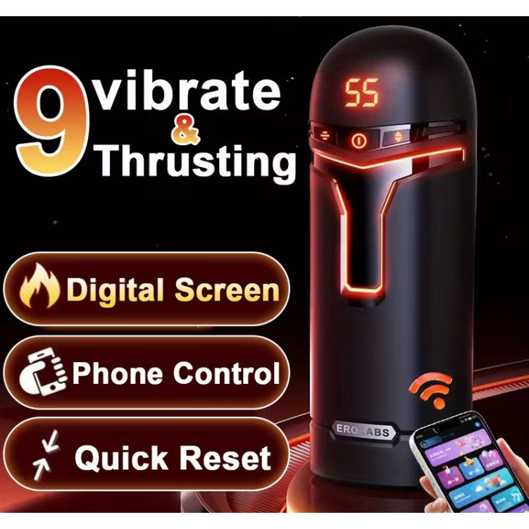 Αυνανιστήρι Thrusting με App & Πολλαπλές Λειτουργίες Love Market Μαύρο Love Market Αυνανιστήρι Thrusting με App & Πολλαπλές Λειτουργίες Love Market Μαύρο Αυνανιστήρια με δόνηση