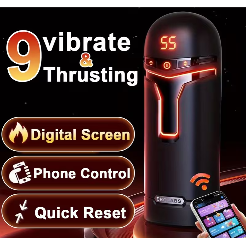 Αυνανιστήρι Thrusting με App & Πολλαπλές Λειτουργίες Love Market Μαύρο Love Market Αυνανιστήρι Thrusting με App & Πολλαπλές Λειτουργίες Love Market Μαύρο Αυνανιστήρια με δόνηση