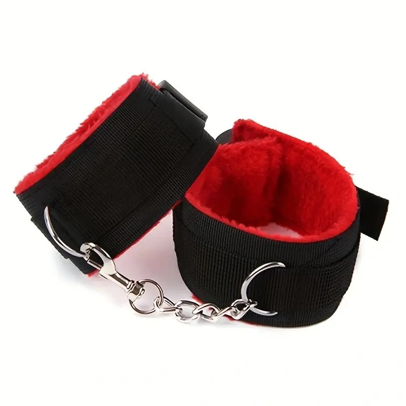 Love Market Χειροπέδες Velcro Κόκκινες Υφασμάτινες χειροπέδες