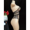 Love Market Διχτυωτό Halter Κορμάκι Vera Μαύρο Κορμάκια