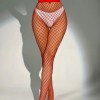 Love Market Fishnet Tights Love Market 2 Red Pantyhoses
