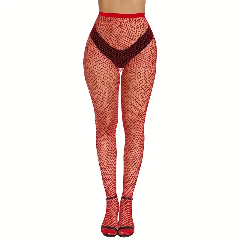 Love Market Fishnet Tights Love Market Red Pantyhoses