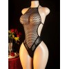 Love Market Διχτυωτό Κορμάκι Halter Greta Μαύρο Κορμάκια