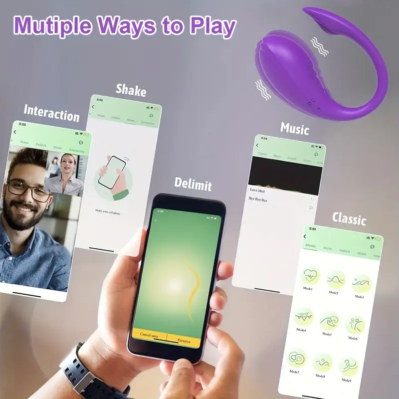Vibrating Smart Egg With APP Control Purple Love Market Vibrating Smart Egg With APP Control Purple Sex Toys For Couples