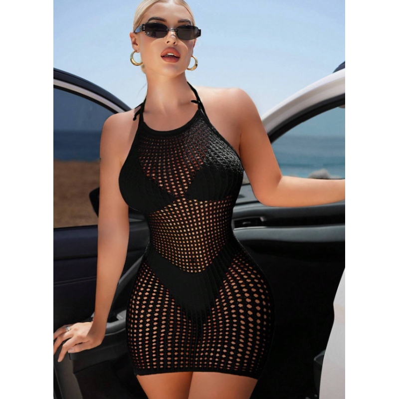 Love Market Φόρεμα Halter Jara Μαύρο Φορέματα