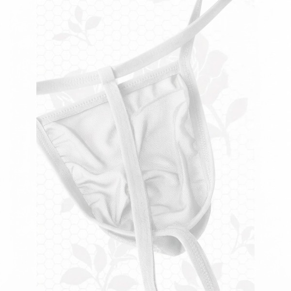 Mens Thong Sheer White