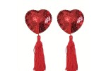 Heart Nipple Pasties Red
