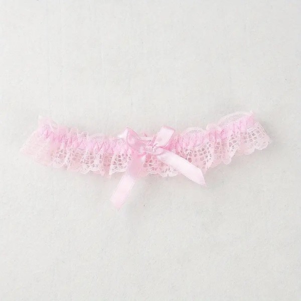 Καλτσοδέτα Δαντελωτή Bowknot Ροζ
