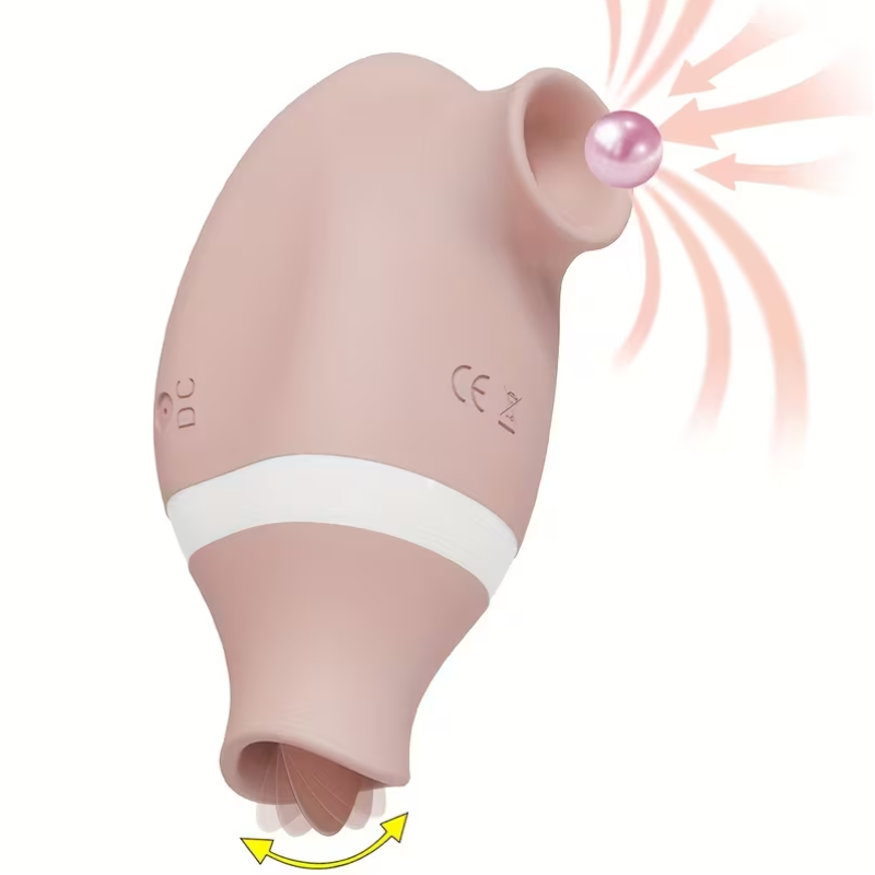 Clitoral Vibrator 2 in 1 Love Market Pearl Nude Love Market Clitoral Vibrator 2 in 1 Love Market Pearl Nude Clit Toys