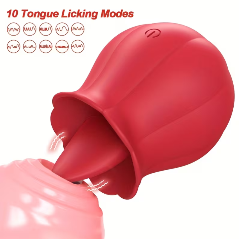 Clitoral Vibrator Love Market Tongue Licking Rose Red Love Market Clitoral Vibrator Love Market Tongue Licking Rose Red Womens Toys