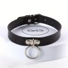 Love Market Collar with Ring Black Collars