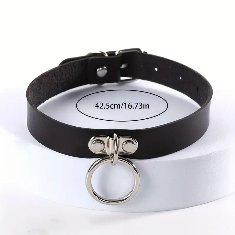 Love Market Collar with Ring Black Collars