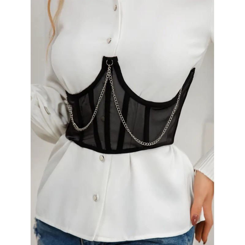Love Market Κορσέ με Αλυσίδα Love Market Μαύρο Harnesses
