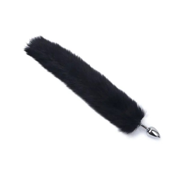 Butt Plug Fox Tail Love Market Black Butt Plug Fox Tail Love Market Black