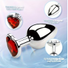 Love Market Butt Plug With Heart Jewel Love Market Red Non-Vibrating butt plugs