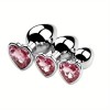 Love Market Butt Plug With Heart Jewel Trainer Kit Pink Non-Vibrating butt plugs