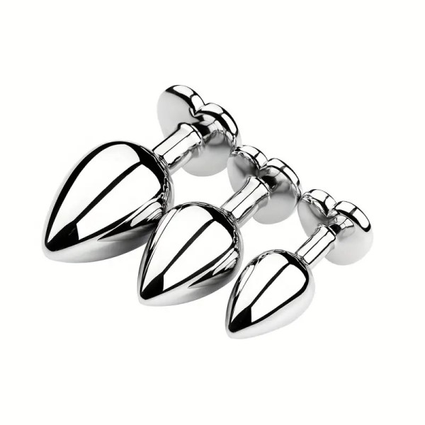 Butt Plug With Heart Jewel Trainer Kit Pink