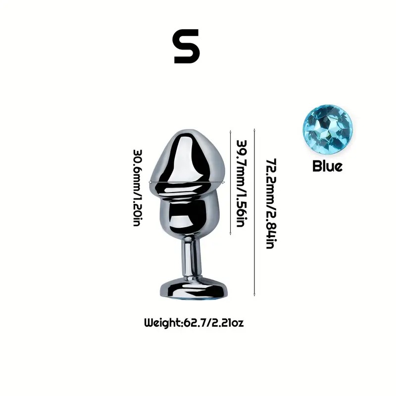 Butt Plug With Jewel Penis Medium Blue Love Market Butt Plug With Jewel Penis Medium Blue Non-Vibrating butt plugs