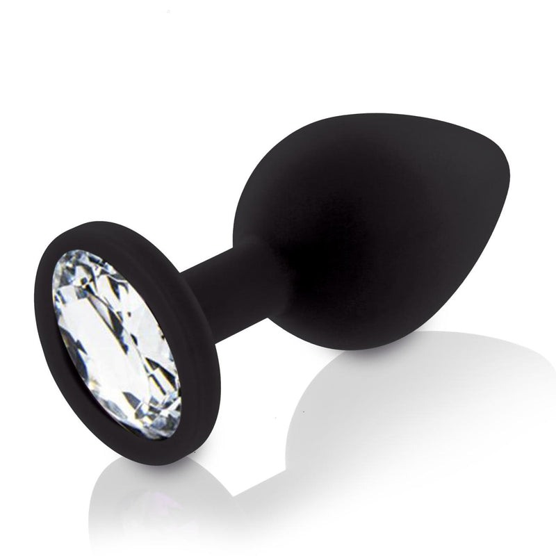 Love Market Butt Plug With Jewel Small Clear Non-Vibrating butt plugs