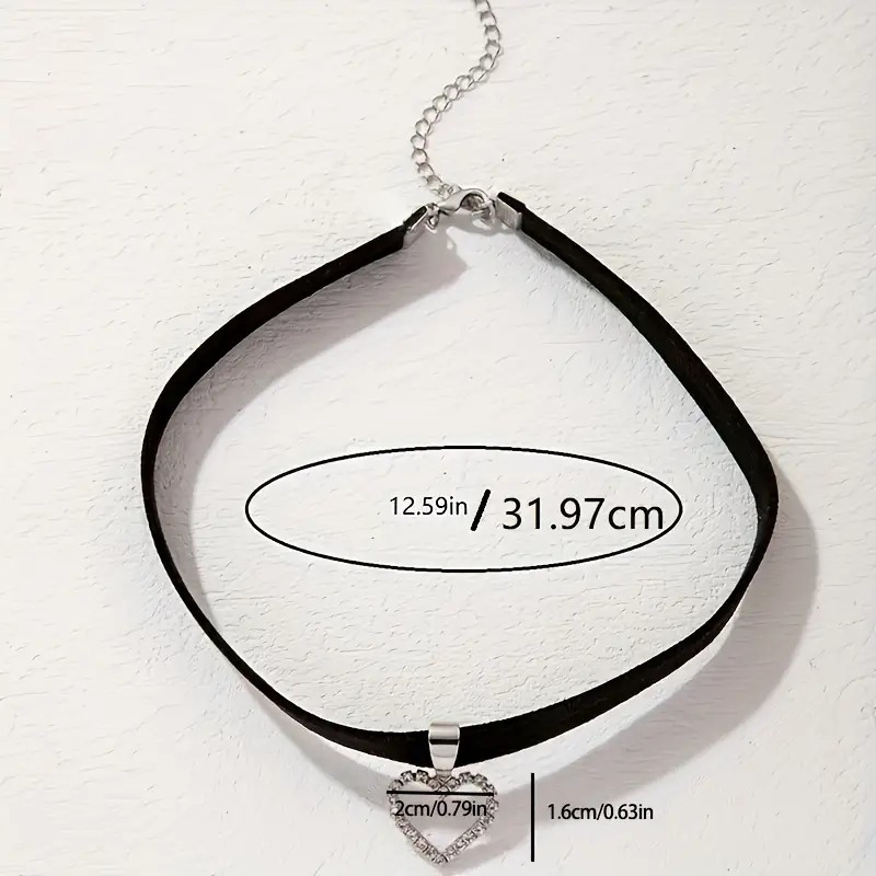 Love Market Τσόκερ με Αστραφτερή Καρδιά Chokers & Στέκες