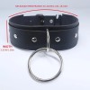 Love Market Collar with Big Ring Black Collars