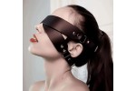 Fetish Leather Eye Mask Black