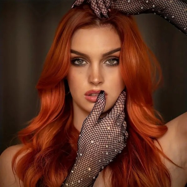 Fishnet Rhinestone Gloves Black Fishnet Rhinestone Gloves Black