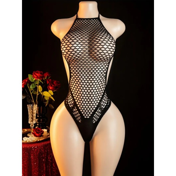 Fishnet Thong Bodysuit Greta Black