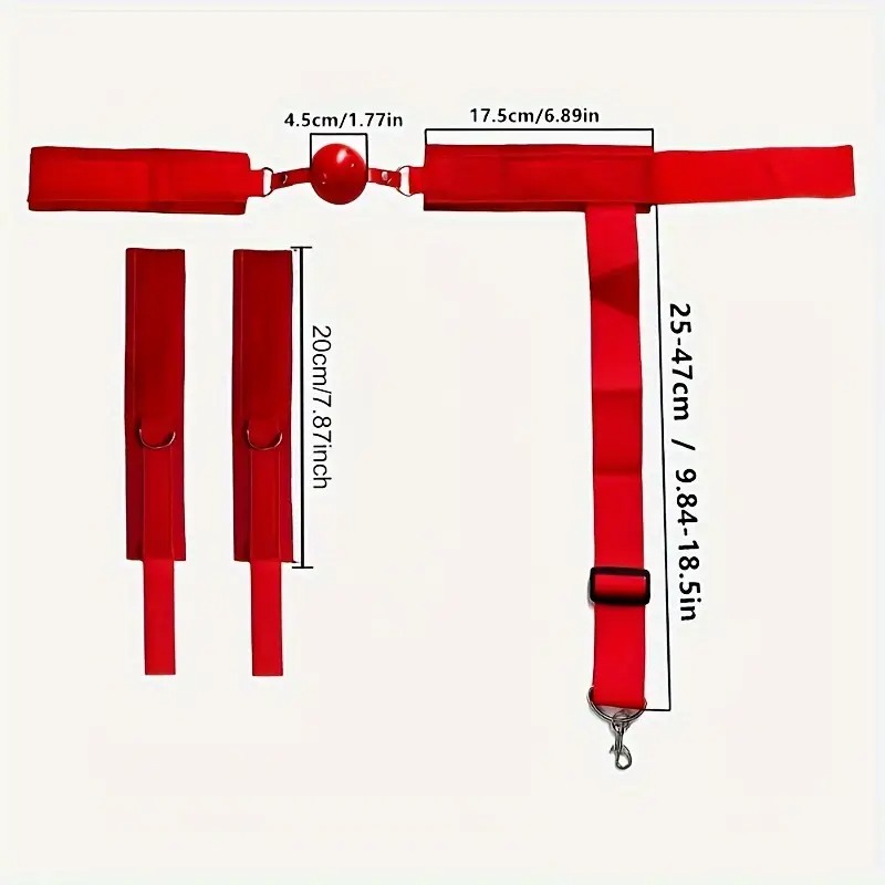 Love Market Gag With Hand Cuffs Love Market Red Ball Gags