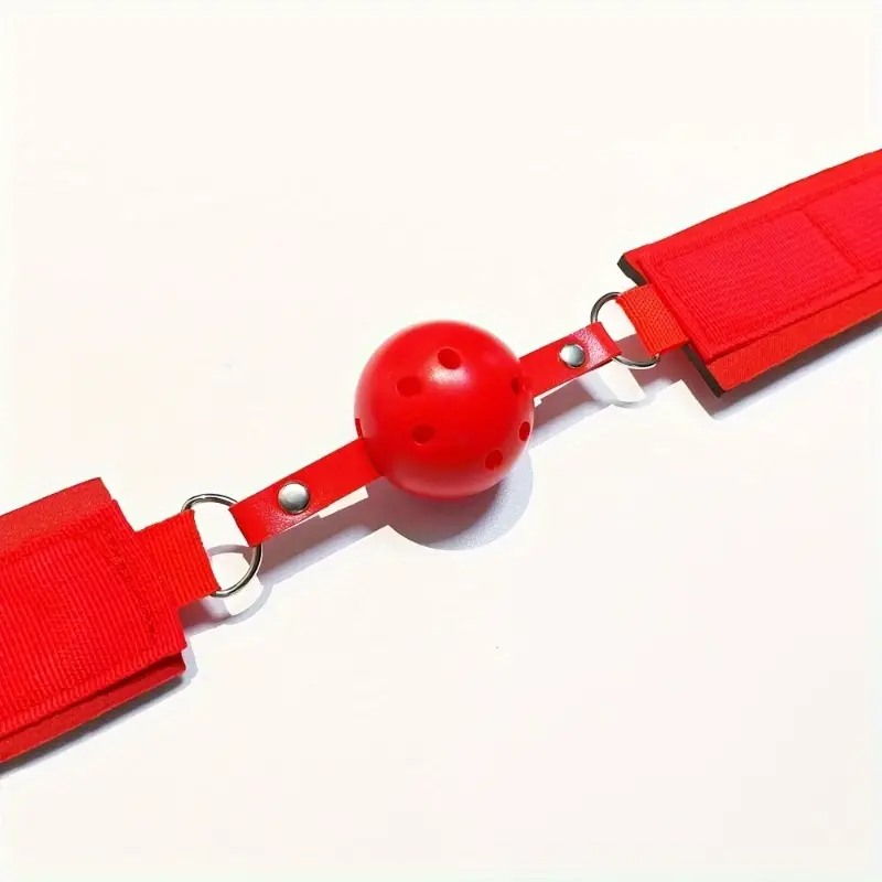 Love Market Gag With Hand Cuffs Love Market Red Ball Gags