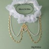 Love Market Garter with Perals and Chain White Garters & Garter Belts
