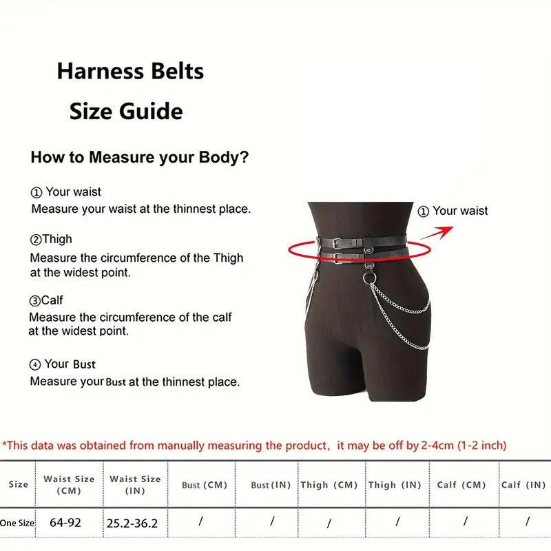 Love Market Harness Belt with Chains Xenia Black Harnesses