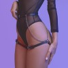 Love Market Harness Garter Belt with Chain Black Harnesses