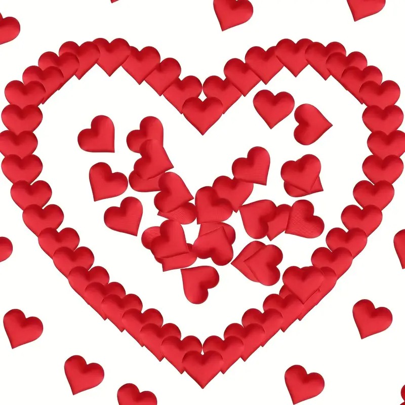 Love Market Heart-shaped Petal Confetti Red 100pcs Party Gags
