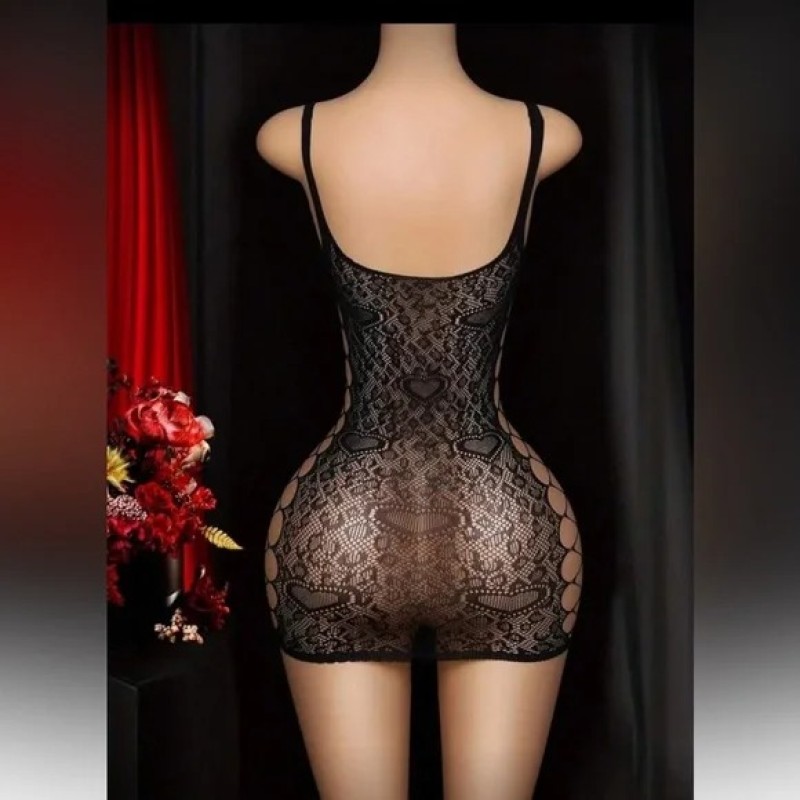Φόρεμα με Ανοίγματα Hearty Lace Μαύρο Love Market Φόρεμα με Ανοίγματα Hearty Lace Μαύρο Φορέματα