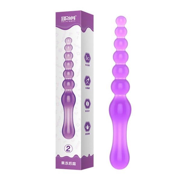 Jelly Dildo Love Market 23cm Clear Lavender Jelly Dildo Love Market 23cm Clear Lavender