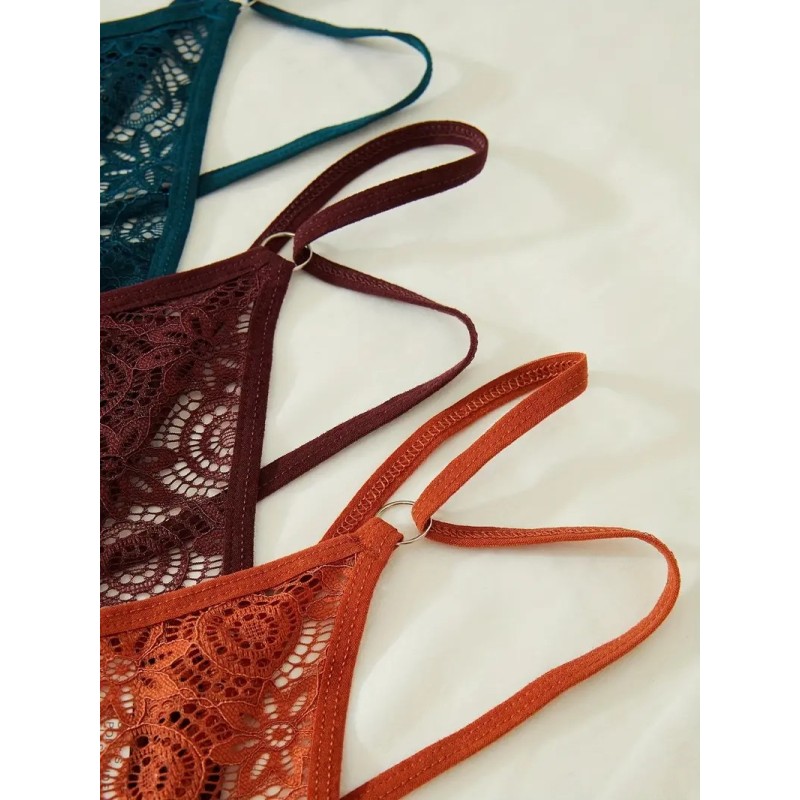 Love Market Σετ Στρινγκ με Δαντέλα Lila 5τμχ Strings