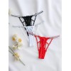 Love Market Σετ Στρινγκ με Δαντέλα Reva Heart 3τμχ Strings