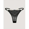 Lace Thong with Chain Black Love Market Lace Thong with Chain Black Strings