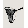 Lace Thong with Chain Black Love Market Lace Thong with Chain Black Strings