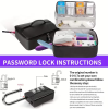 Love Market Large Lockable Storage Case with Combination Padlock Black Storage Bags