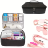 Love Market Large Lockable Storage Case with Combination Padlock Black Storage Bags