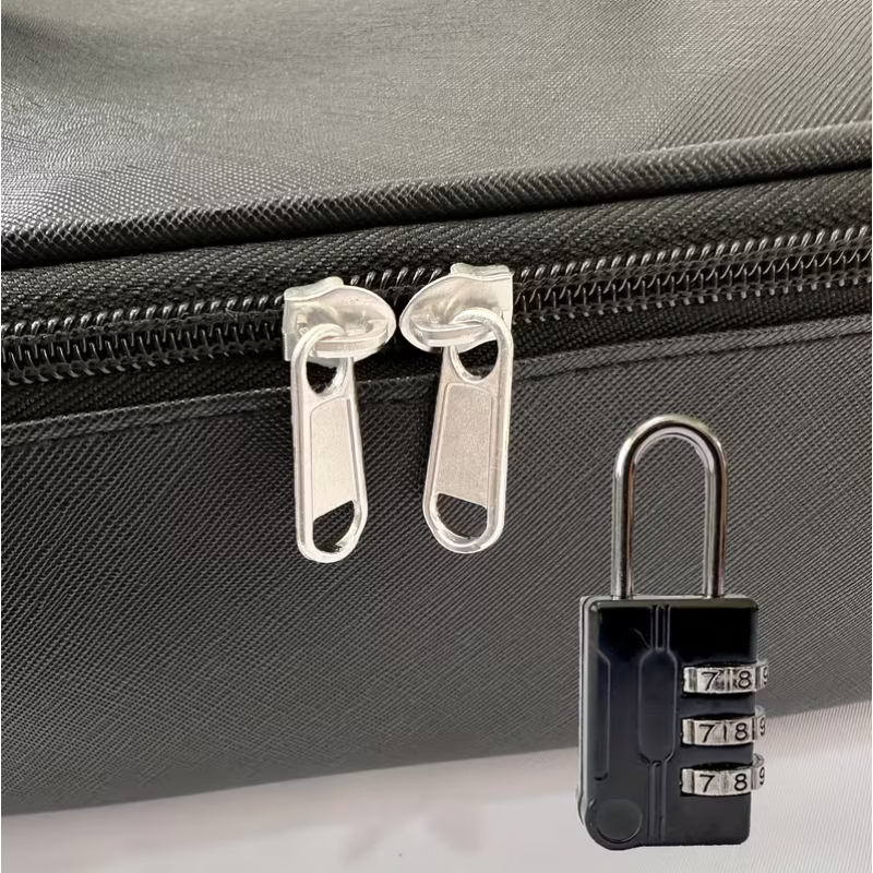 Love Market Large Lockable Storage Case with Combination Padlock Black Storage Bags