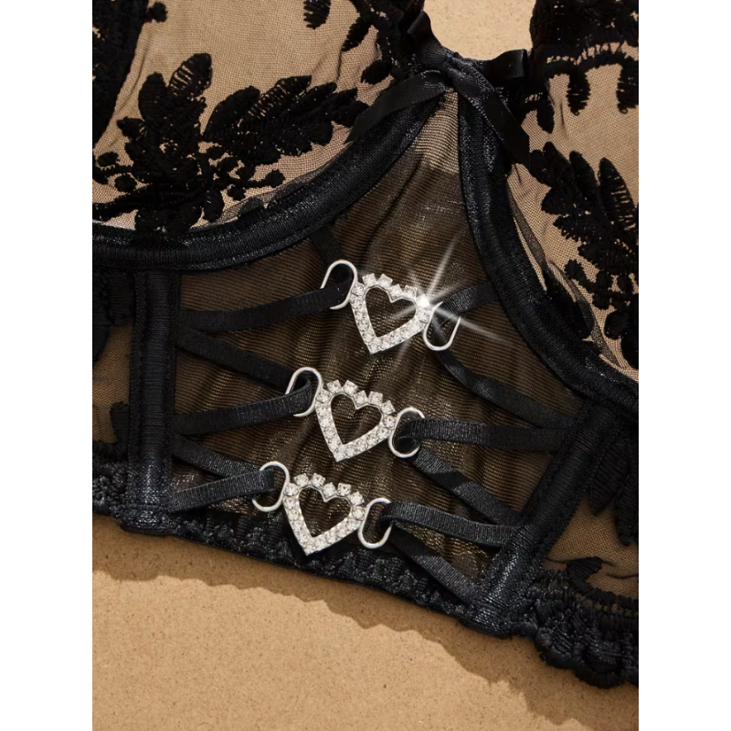 Love Market Σετ Εσωρούχων Love Market Valentina Μαύρο Σετ Εσωρούχων