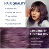 Love Market Long Bob with Bangs Wig Purple Wigs