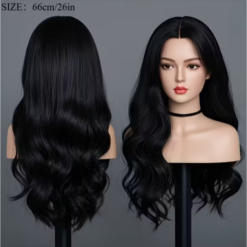 Love Market Long Wavy Wig Black Wigs