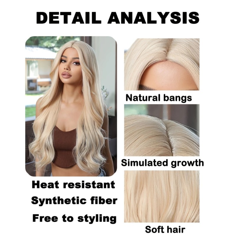 Long Wavy Wig Blonde Bonnie Love Market Long Wavy Wig Blonde Bonnie Wigs