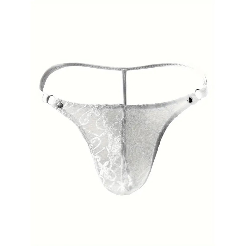 Love Market Mens String Floral Chic White Strings